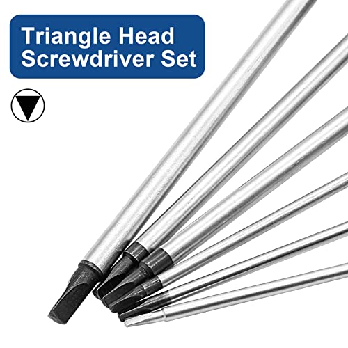 Litoexpe 6 Pcs Magnetic Triangle Head Screwdriver Set, Triangle Screws Driver Tool, 1.8mm, 2.0mm, 2.3mm, 2.7mm, 3.0mm, 4.2mm - color: 6pcs, size: Triangle screwdriver
