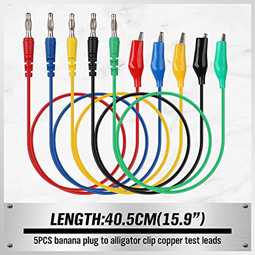 SWANLAKE 22-Piece Back Probe Kit, Multimeter Back Probe Pins with Test Leads and Alligator Clips, Automotive Electrical Circuit Diagnostic Tool Set for Car Repair - color: 22PCS Milti-color