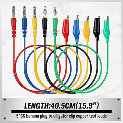 SWANLAKE 22-Piece Back Probe Kit, Multimeter Back Probe Pins with Test Leads and Alligator Clips, Automotive Electrical Circuit Diagnostic Tool Set for Car Repair - color: 22PCS Milti-color