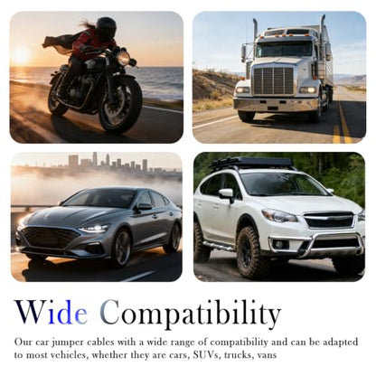 67" Car Jumper Cables Heavy Duty,Jumper Cables for Car Battery Clamps for Emergency Roadside Power Supply,Universal Alligator Clips Jumpers Cable for Cars,SUVs,Trucks