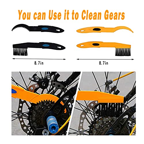 10pcs Bike Cleaning Kit, Bicycle Clean Brush Tool Including Chain Cleaner for Cycling,Bike Chain Cleaner Brush Suitable fo Mountain/Dirt/MT/Road/BMX Bike