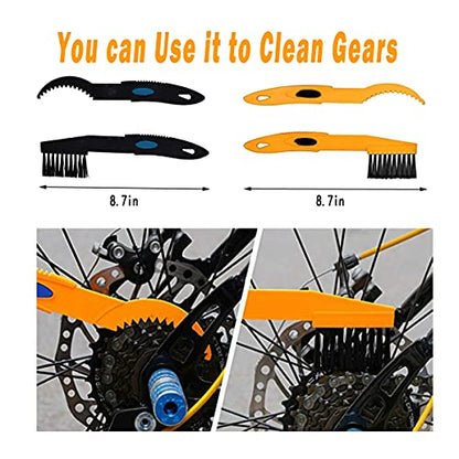 10pcs Bike Cleaning Kit, Bicycle Clean Brush Tool Including Chain Cleaner for Cycling,Bike Chain Cleaner Brush Suitable fo Mountain/Dirt/MT/Road/BMX Bike