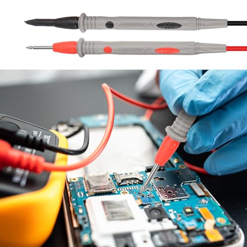 ACEIRMC Multimeter Automotive Test Leads Kit with Crocodile Clip, Silicone Testing Lead Kit, Testing Hook, Testing Probe Professional Kit, Testing Cable