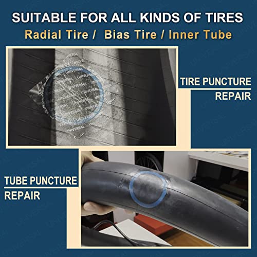 PAX 25Pcs 60mm Round Universal Tube and Tire Repair Patches, for Radial and Bias Tires, Motorcycle, Automobile, Truck, Agricultural Vehicles, BMX, ATVs, River Floating, Inflatable Rubber - size: 60mm