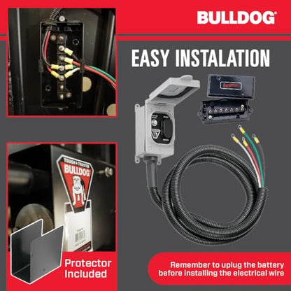 Bulldog 1824200100 Electric Powered Kit, 7500 lbs Capacity, Only Compatible with Single-Speed Square Bulldog Jacks