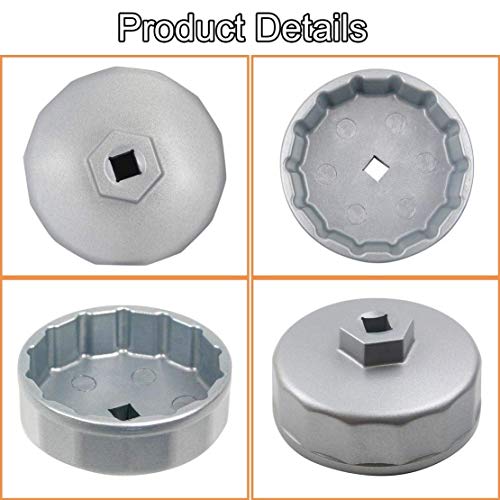 Heavy Duty 74mm 14 Flutes Oil Filter Wrench For Volkswagen, Mercedes Benz, VW, Audi, Porsche, Mazda, Sprinter, Select Mobil1, Bosch and Mahle