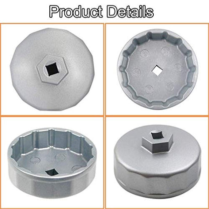 Heavy Duty 74mm 14 Flutes Oil Filter Wrench For Volkswagen, Mercedes Benz, VW, Audi, Porsche, Mazda, Sprinter, Select Mobil1, Bosch and Mahle
