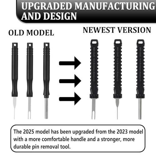 41 Pcs Terminal Pin Removal Tools with Blow-molded Case - Electrical Pin Removal Tools Automotive Depinning Tool Kit for Automotive & Household Devices Most Connector, Black - color: Black