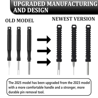41 Pcs Terminal Pin Removal Tools with Blow-molded Case - Electrical Pin Removal Tools Automotive Depinning Tool Kit for Automotive & Household Devices Most Connector, Black - color: Black