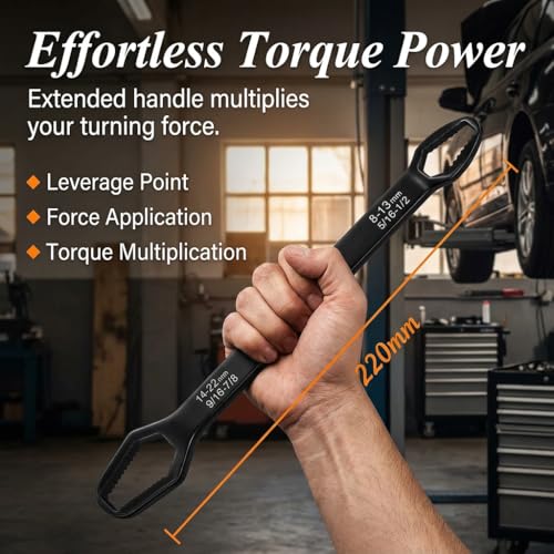 Universal Double Ended Wrench Set, 3mm-25mm Wrench Double-Head Self-Tightening Adjustable Wrench,Multifunctional Sink Tool Set for Home,Plumbing, Automotive Repair, Multi Size Bolt Removal-5PC - color: 5 Pcs