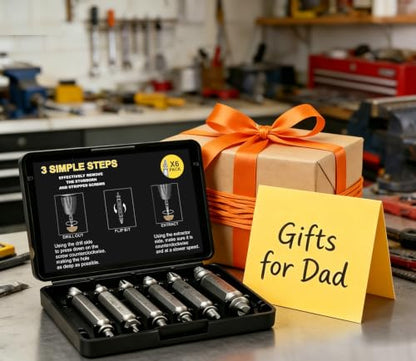 Screw Extractor Set Stocking Stuffers for Men Adults Tools Gadgets | Bolt Extractor Kit Christmas Valentines Fathers Day Birthday Gifts for Boyfriend Dad Him