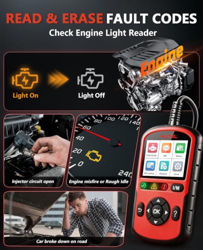 Autel OBD2 Scanner AutoLink AL549, Car Check Engine Code Reader with ABS, Car Battery Tester & Alternator Tester, Plug and Play, Upgrade Ver. of AL519 AL319 AL329 ML519 OBDII CAN Diagnostic Scan Tool