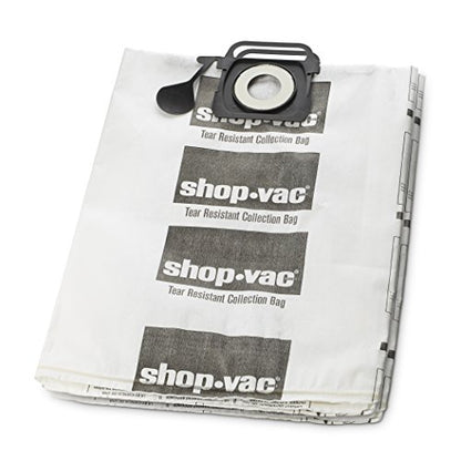 Shop-Vac 9021433 Tear-Resistant Dry Collection Vacuum Bags, Fits 12-20 Gallon Tanks, Efficient Debris and Dust Collection, (2-Pack)