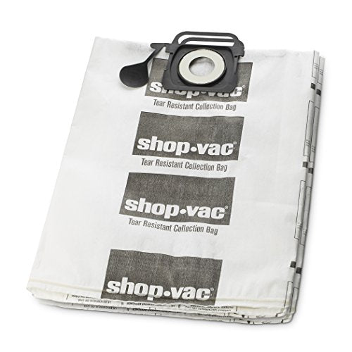 Shop-Vac 9021433 Tear-Resistant Dry Collection Vacuum Bags, Fits 12-20 Gallon Tanks, Efficient Debris and Dust Collection, (2-Pack)
