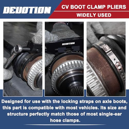 Cv Boot Clamp Tool, Cv Boot Clamp Pliers for Drive Shaft Clamping Tool Single Ear Clamping pliers OEM 09521-24010 Compatible with Most Vehicle Makes