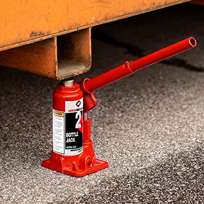 AFF Heavy Duty 2 Ton Bottle Jack, Manual, Machine Hardened Steel Saddles, Centered Pumps and Rams, 3502 - size: 2 Ton Capacity, style: Heavy Duty