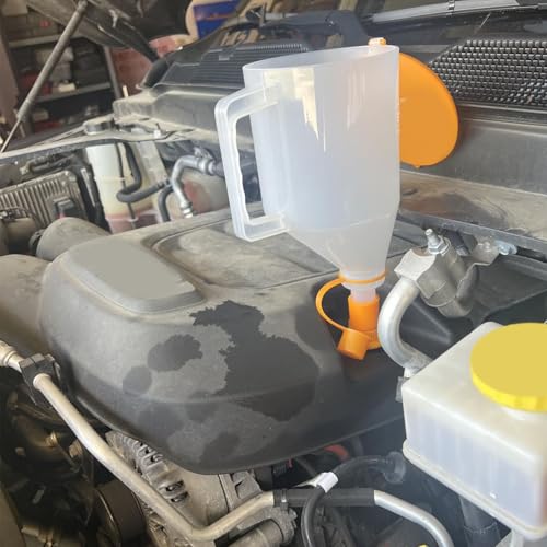 ciciglow 15pcs Engine Oil Funnel Kit, 1.5 Quart No Spill Funnel with 14 Adapters, Automotive Oil Set for Multiple Vehicle Styles, Easy Fill, Transparent Monitoring