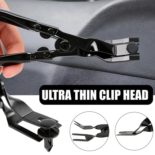 1PCS Car Clip Pliers Tool, Panel Clip Pliers Set Fastener Remover, Auto Retainer Clip Trim Rivet Removal Tool, Auto Door Car Upholstery Trim Clip Removal Tool (Black) - color: Black - 1 Pcs Clip Removal Plier