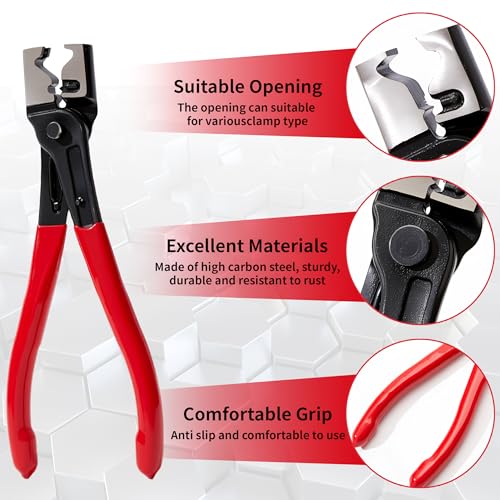 4Pcs Automotive Electrical Disconnect Pliers Set | High Carbon Steel Electrical Connector Pliers, Fuel Line Disconnect Tool & Terminal Separator Removal Kit for Vehicles Trucks
