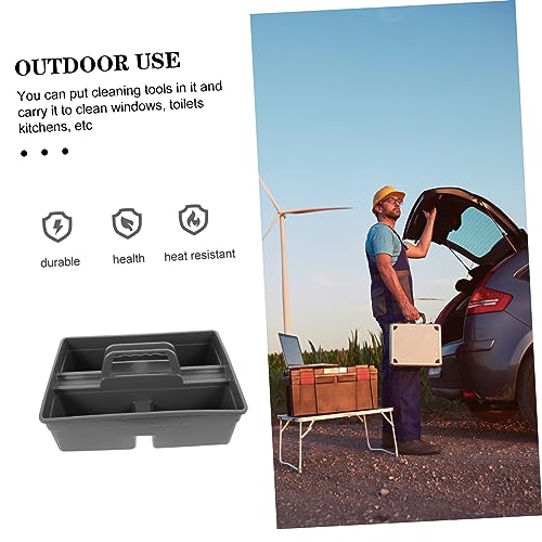 Uonlytech Portable Hand-held Cleaning Tool Organizer for Home Sturdy Storage Box with Handle for Cleaning Supplies and Car Repair Tools for Kitchen Bathroom and Pantry Organization