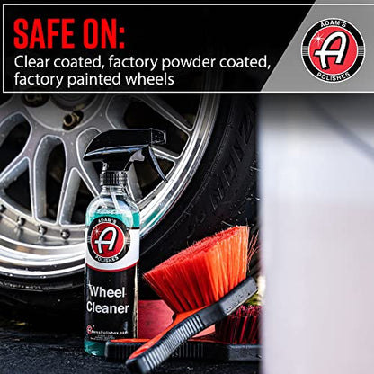 Adam's Polishes Wheel Cleaner 2-Pack - Tough Wheel Cleaning Spray for Car Wash | Rim Cleaner & Brake Dust Remover | Safe On Chrome Clear Coated & Plasti Dipped Wheels | Use w/Wheel Brush - size: 16 fl. oz (2 Pack)