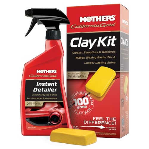 Mothers California Gold Clay Kit, 1 100-gram Clay Bar (07241) | Removes Contaminants, Restores Brilliance & Smoothness of Paint, Chrome, Glass & Plastics - style: 1 bar