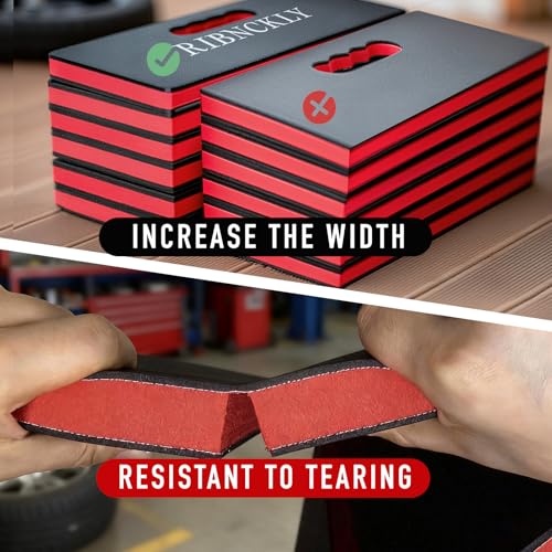 Foldable Mechanic Mat, 46.46''x19.29'' Extra Large Heavy Duty Cushion Pad, Waterproof Mechanics Pad for Ground, Garage, Gardening, Knees Protection, EVA Mechanic Mat for Working Under Car