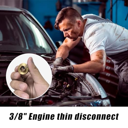 povtii 22930 3/8" Low Profile Disconnect Tool, Oil Fuel Line Disconnect Tool Compatible with 3/8 Inch Fitting Found on Oil Cooler Lines for Transmissions, Radiators and Other Applications