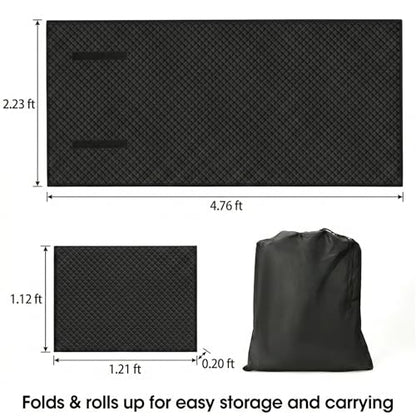 Rolling Creeper Mat, 60x28 Inch Foldable Under Car Repair Mat with Storage Bag, Portable Mechanics Pad for Low Clearance, Automotive Garage Ground Work Tool