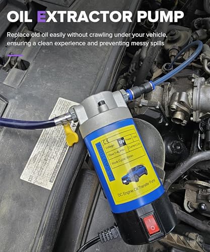 Oil Extractor Pump,Car Accessories Universal 12V Self-Priming Transmission Fluid Pump,Automotive Replacement Engine Oil Pumps,Suitable for Cars,Motorcycles,Pressure Washers,Lawn Mowers