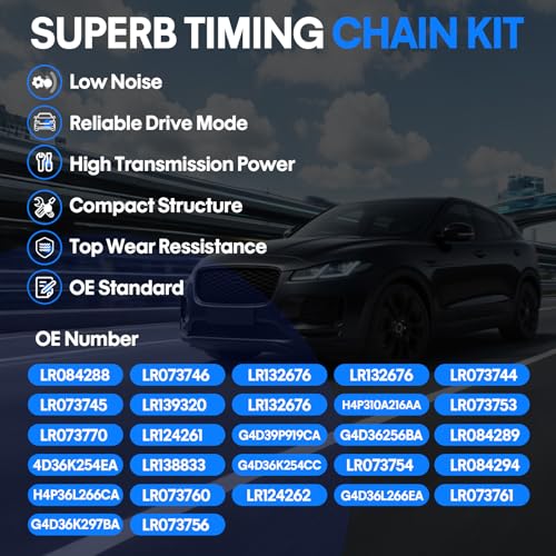 2.0L Timing Chain Kit with Tool Kit for 2017-2020 Land Rover Range Rover Velar Series for Jaguar XE XF Series, OE Standard Engine Timing Replacement Parts | OE Standard Timing Replacement parts, AJ133 - color: 2.0 L timing kit