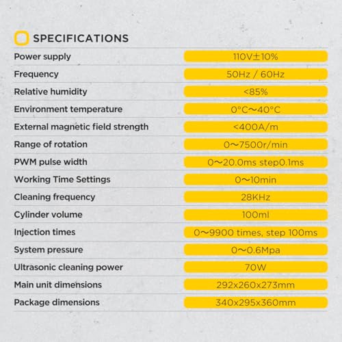 AUTOOL Automotive Motorcycle 4 Cylinder Ultrasonic Wave Injector Cleaner Petrol Injection Tester Cleaning Kit Tester