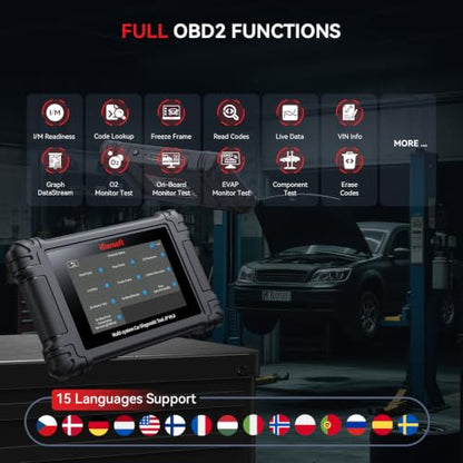 iCarsoft JP V4.0 Bidirectional Diagnostic Tool for Japanese/Korean Cars (Honda/Toyota/Nissan/Kia etc), All System 49Services + Active Test OBD2 Scanner, Battery Registration, CAB-FD,Free Update