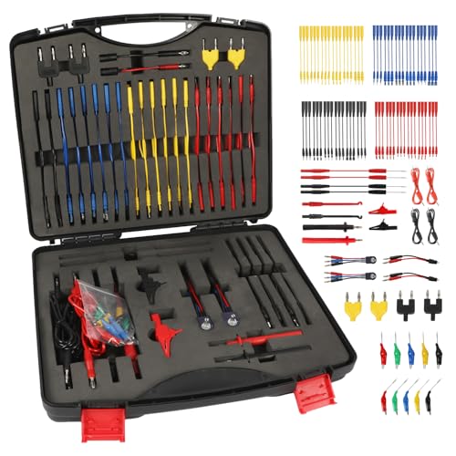BELEY 104PCS Automotive Test Lead Kit Electrical Breakout Multimeter Test Leads Kit with Multimeter Leads, Alligator Clips, Pin Probes, Banana Plugs