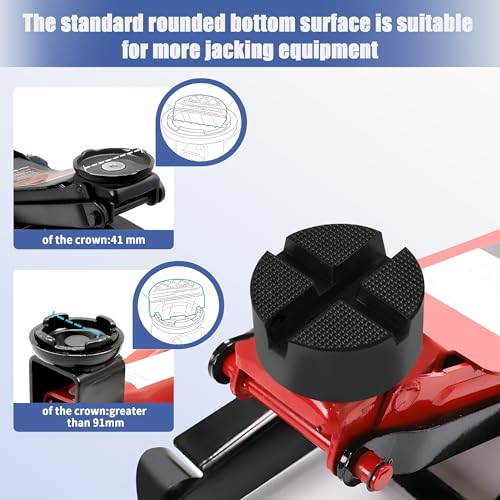 Floor Jack pad,Car Pinch Weld Jack Pad Adapter Upgraded Universal X-Slot Rubber Pad Frame Rail Adapter 1Pack (Size 3.9in Wide * 1.9in Thick)