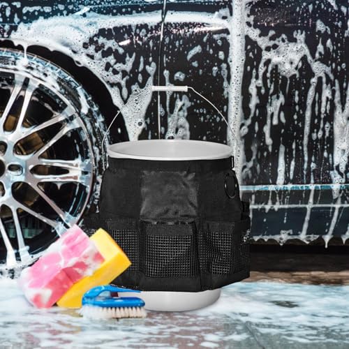 iplusmile Bucket Tool Organizer Multi-Pocket Design for Car Wash and Fishing Supplies Bucket Bag Storage for Outdoor Activities