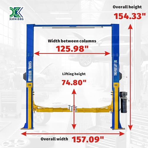 XK-1300L Overhead Auto Lift 3+3 Enhanced Lifting Arm 220V Car Lift Capacity 13000 Lbs Truck Hoist with 36 Months Parts Replacement - color: Model 1300L-220V