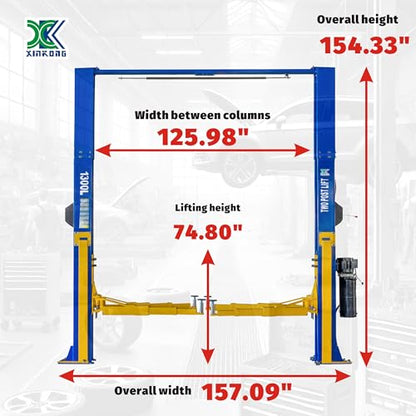 XK-1300L Overhead Auto Lift 3+3 Enhanced Lifting Arm 220V Car Lift Capacity 13000 Lbs Truck Hoist with 36 Months Parts Replacement - color: Model 1300L-220V