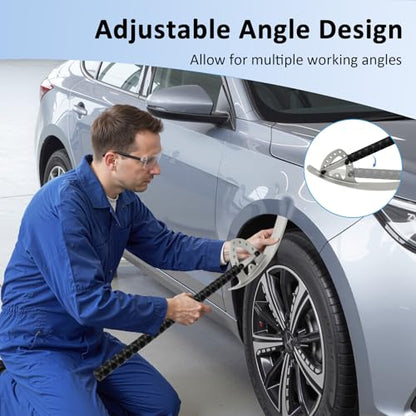 Car Fender Damage Repair Tools, Angle Adjustable, Stainless Steel Auto Car Dent Removal Fender Repair Kit with Storage Bag, M8 Thread