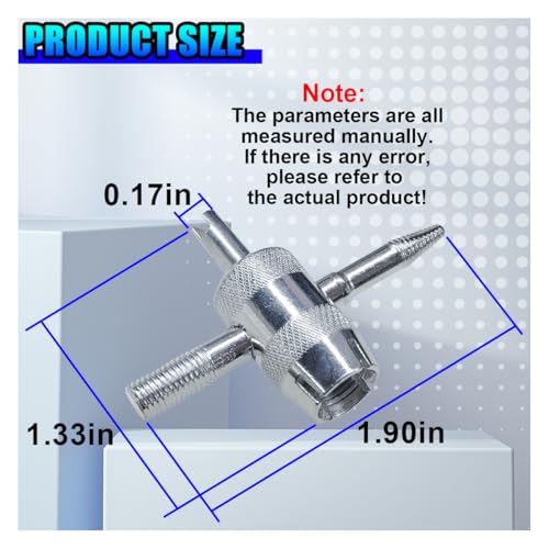 YoRise 4-Way Car Tire Valve Core Removal Tool, Multifunctional 4-in-1 Automotive Valve Stem Puller, Universal Vehicle Tire Stem Repair Wrench for Car, Bike, Bicycle, Automobile(2PCS) - size: 2PCS