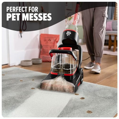 Dirt Devil Full Size Carpet Cleaner Machine for Carpet and Upholstery, Deep Cleaning Carpet Shampooer Machine with Two Cleaning Modes, Pair with Dirt Devil Carpet Cleaner Solution - style: Carpet Washer