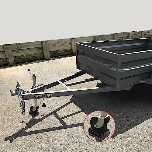 LEORAY Jack Wheel Chock, Reinforced Rubber Jack Caster Wheel Dock for Caravans and Trailers - size: Single Wheel
