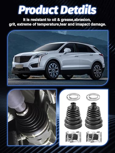 2PCS CV Axle Boot Repair Kit for 25-125mm Height | Fits Shaft Size 26mm-34mm CV Boot Repair Kit Tie Rod Boot for Most Vehicle,Silicone CV Joint Boot - size: 2PCS CV Boot