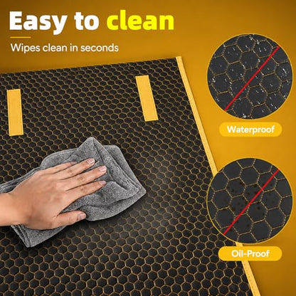 SUNCARACCL Upgrade Magic Rolling Creeper Mat, Under Car Repair Pad, 60x28 Inch Mechanics Mat for Low Clearance, Automotive Creeper Mat with Portable Storage Bag, Working on Uneven Road (Yellow)