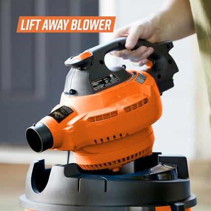 Armor All VBV809 0901 8-Gallon 4.5 Peak HP Wet/Dry Vacuum with Detachable Blower, Orange - size: 8-Gallon