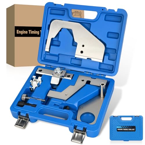 GOOACC Engine Camshaft Timing Locking Tool Kit Fit for Jaguar Land Rover Evoque 2.0, 9PCS Timing Tool Kit for Ford Mondeo Focus 2.0 Ecoboost Ti-VCT Replace 303-1594 303-1595 303-1565 303-1504 303-748 - size: 9PCS Kit