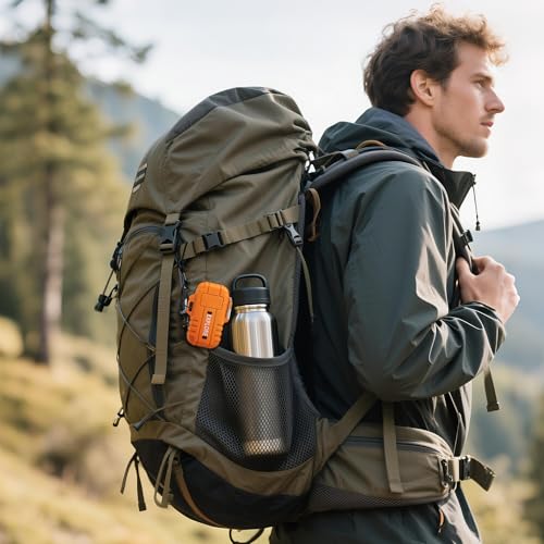 LcFun Electric Lighter USB C Rechargeable Plasma Lighter Windproof Flameless Arc Lighters, Waterproof Matches for Camping Hiking Hunting, Survival Tactical Gear Gifts for Men Fathers Husband - color: Orange, style: Arc lighter