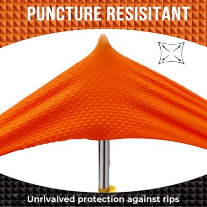 ANBOSON 10 Mil Heavy Duty Diamond Texture Nitrile Gloves, Medium, 100 Ct | 10 Mil Thickness, Diamond Texture Grip, Heavy Duty Protection, Meat Processing, BBQ Pitmasters, Commercial Kitchens - color: Orange of 100, size: Medium
