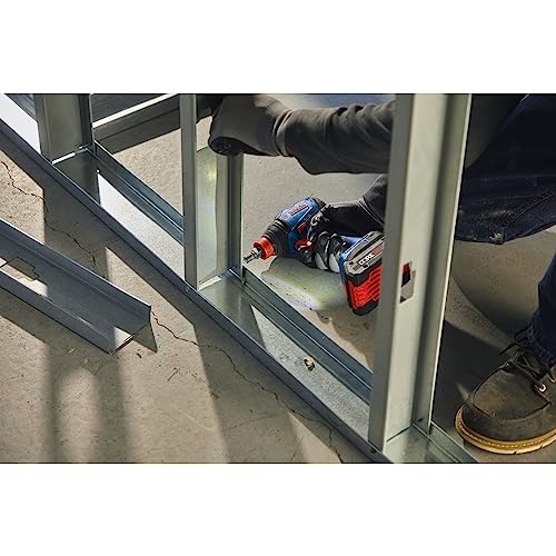 BOSCH GDX18V-1860CB15 18V Connected-Ready Two-In-One 1/4 In. and 1/2 In. Bit/Socket Impact Driver/Wrench Kit with (1) CORE18V 4 Ah Advanced Power Battery - style: w/ 18V 4 Ah Battery