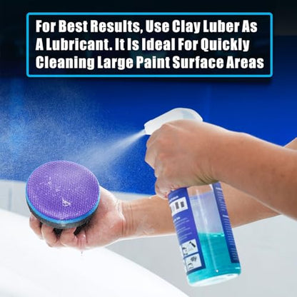 Synthetic Clay Hand Clay Bar Pad, 2-Pack, Blue Purple | Car Auto Detailing, Cleansing, Paint Surface Prep Tool, For Waxing & Polishing